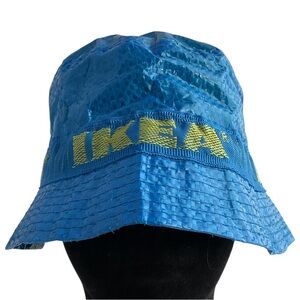 Ikea KNORVA Novelty Limited Edition Blue Frakta Bag Material Bucket Hat